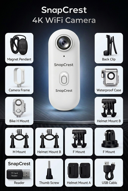 SnapCrest 4K Magnetic Body Cam - The Ultimate Sports & Action Camera